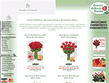 Tablet Screenshot of flowers-delivery-florists.com